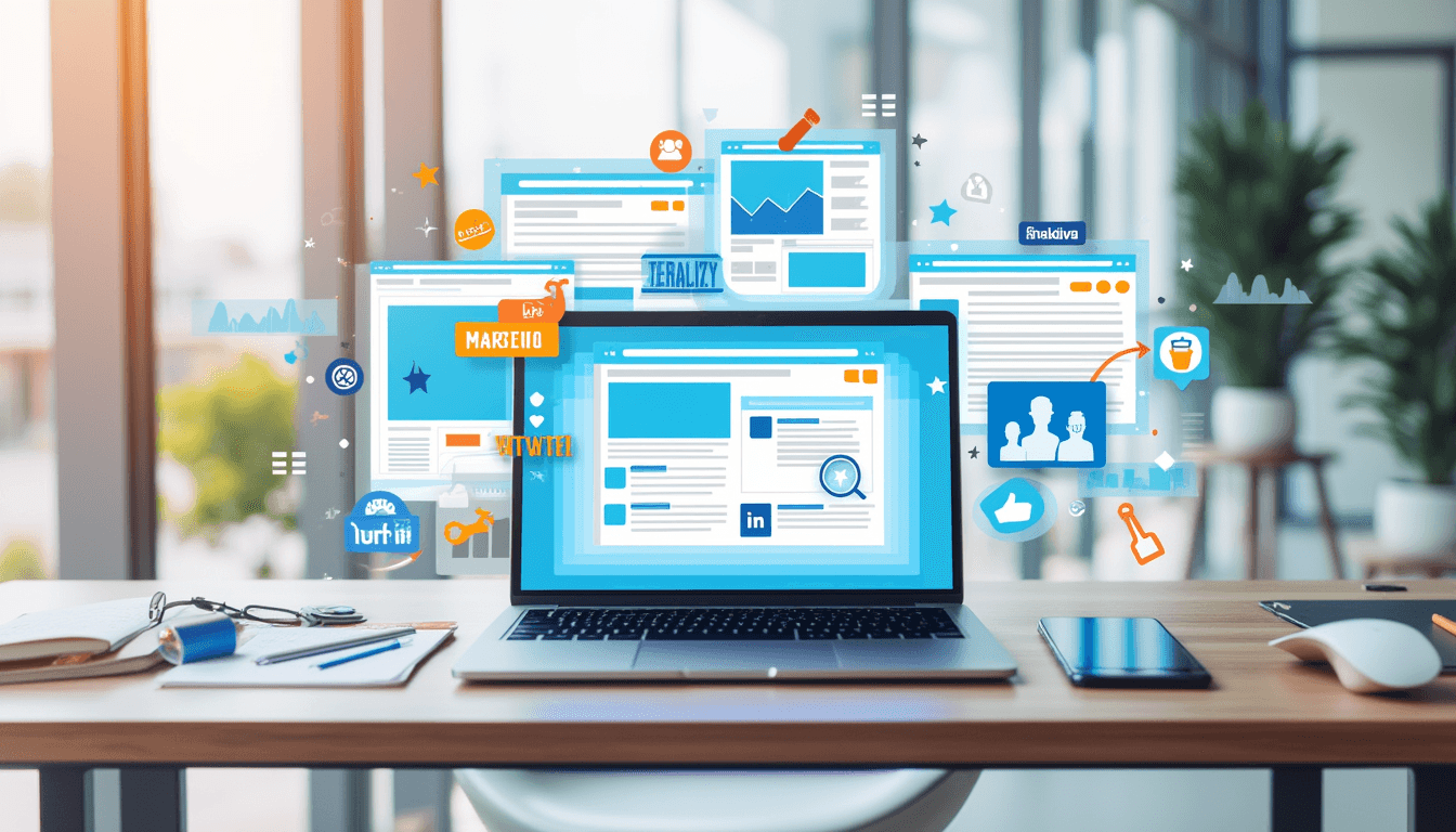 Professional social media screenshots boosting blog SEO performance with engagement metrics and visual content optimization