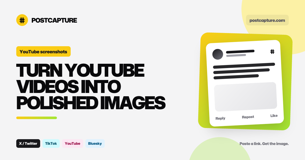 YouTube Screenshot Generator — Turn Video Links into Shareable Images