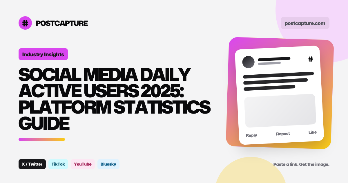 Social Media Daily Active Users 2025: Platform Statistics Guide ...